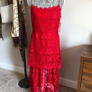 Red midi dress. Brand new!